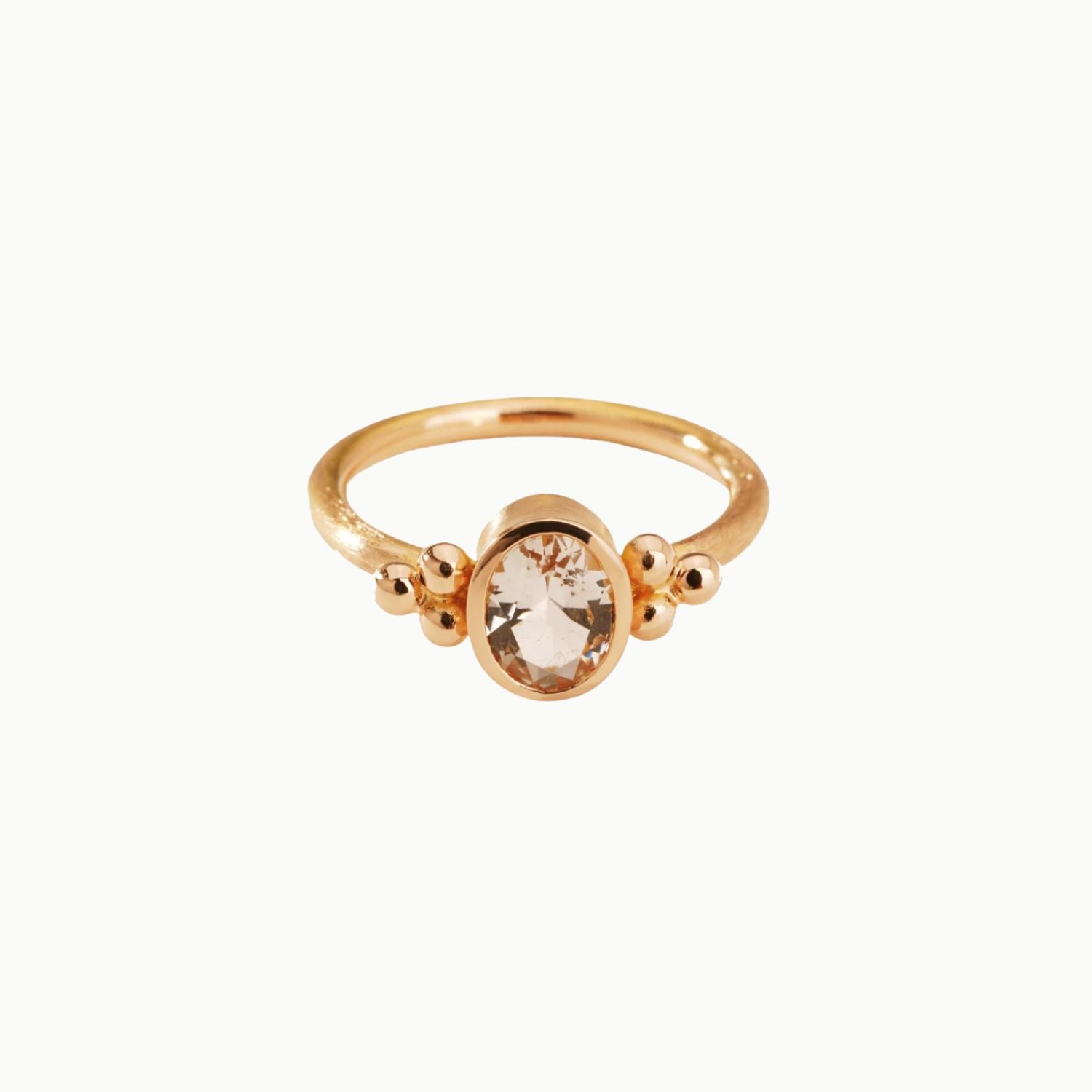 Leni Adam Press Image Gold Gemstone Ring