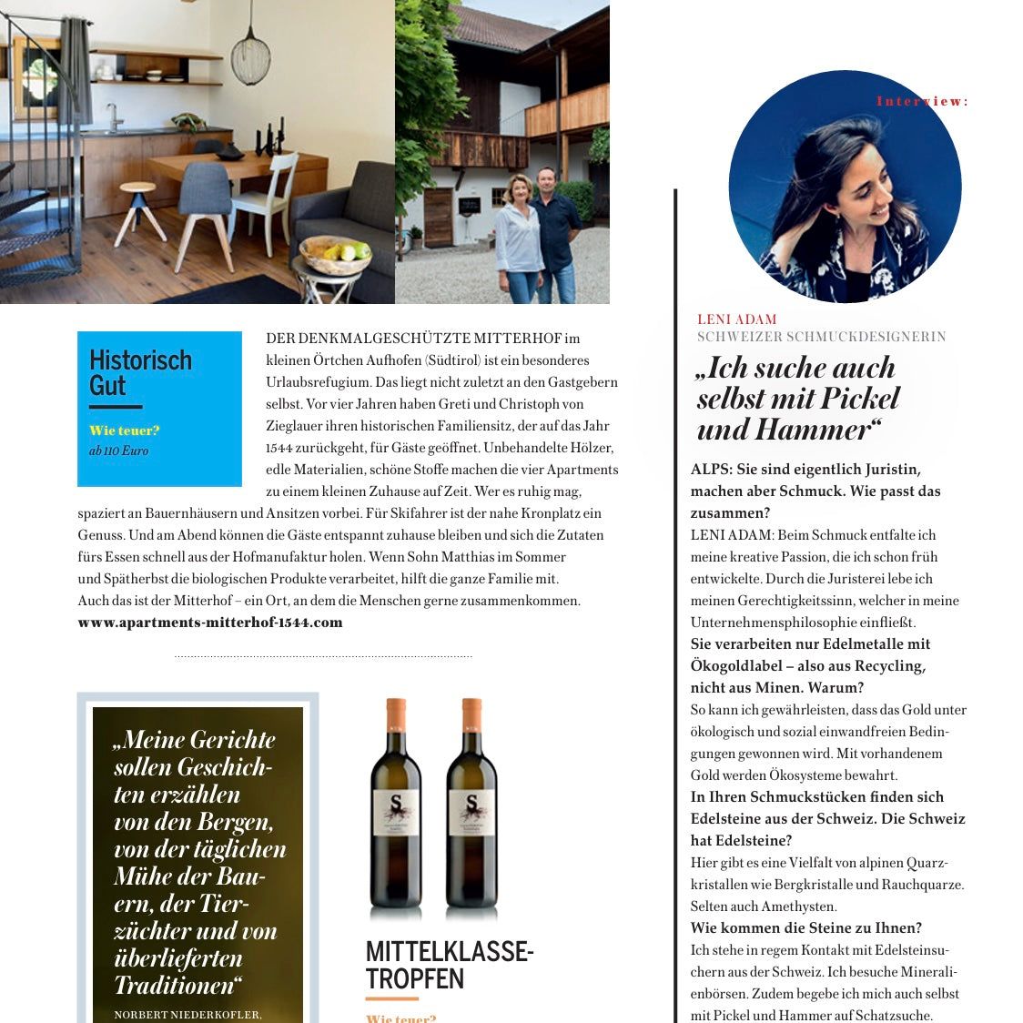 Leni Adam Press Image Alps Magazine