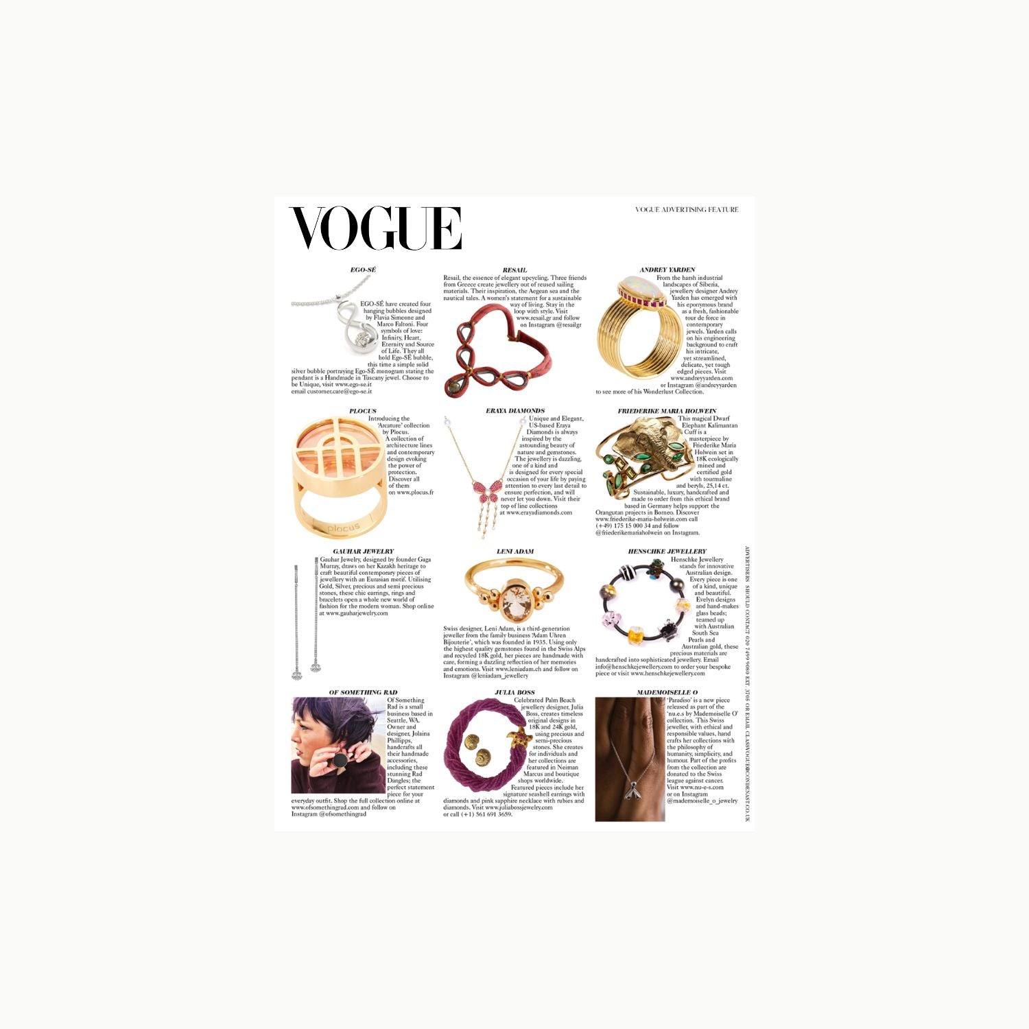 Leni Adam Press Image Vogue Magazine